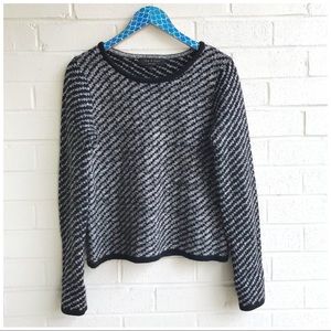 Rag & Bone Ava Diagonal Wool Knit Pullover Sweater